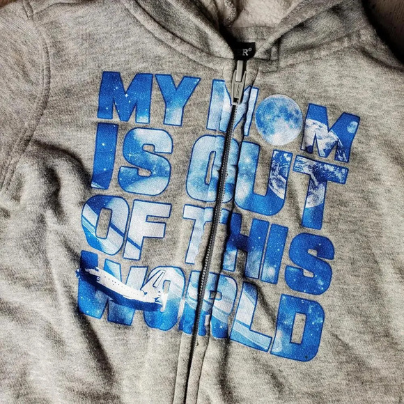 Joe Boxer Gray and Blue Size 18m Toddler Boy Fleece-Lined Zip-Up Hoodie - Picture 7 of 12